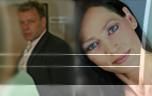 Ein Mann im Anzug und eine nahaufgenommene Frau vor verschwommenem Hintergrund.