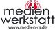 Logo der Medienwerkstatt mit rotem Symbol, Text: "www.medien-rs.de".