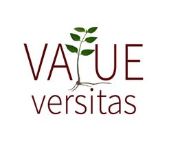 "Logo mit dem Text 'Value versitas'. Der Buchstabe L hat eine Pflanze mit Wurzeln und Blättern."
