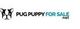 Logo with text "Pug Puppy For Sale.net" and a black and white image of a pug's face.