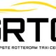 Logo van GRTC met tekst "Goedkoopste Rotterdam Taxi Centrale" en een gestileerde gele auto.