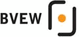 Logo mit Text "BVEW" und einem stilisierten, orangefarbenen Punkt in schwarzem Rahmen.