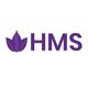 Purple leaf logo with "HMS" text on a white background.