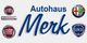 Autohaus Merk Logo mit Markenlogos von Fiat, Alfa Romeo und Lancia.