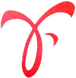 Rotes Widder-Symbol auf weißem Hintergrund.