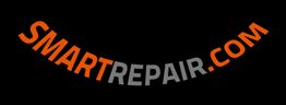 Text "SMARTREPAIR.COM" gebogen in Orange und Grau auf schwarzem Hintergrund.
