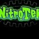 Grünes Logo "NitroTek" mit schwarzen Zahnrädern im Hintergrund auf schwarzem Hintergrund.