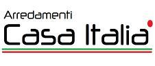 Logo con testo "Arredamenti Casa Italia" e riga tricolore verde, bianca e rossa.