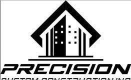Logo of Precision Custom Construction with a stylized house and building design.