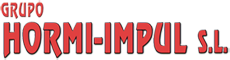 Texto "GRUPO HORMI-IMPUL S.L." en rojo sobre fondo blanco.