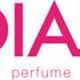 Logo met tekst "DIAS drugstore perfume & beauty" in roze letters.