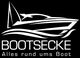Logo mit Bootsgrafik und Text: "Bootsecke - Alles rund ums Boot".