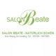 Logo des "Salon Beate", grüner Text: "Natürlich schön" und Telefonnummer in Kirchberg-Schröding.