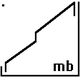 Stufenförmige, aufsteigende Linie mit kleinem "mb" in der Ecke auf weißem Hintergrund.