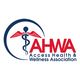 Logo of AHWA: Access Health & Wellness Association with a medical caduceus symbol.