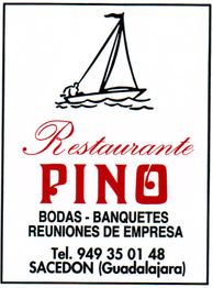 Restaurante Pino: bodas, banquetes y reuniones. Tel. 949 35 01 48, Sacedón, Guadalajara.
