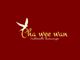 Logo mit einem fliegenden Vogel und dem Text "Cha wee wan - traditionelle Thaimassagen" auf Rot.