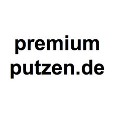"Schwarzer Text 'premiumputzen.de' auf weißem Hintergrund."