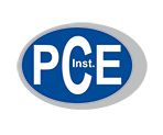 Logo mit blauem Oval und den weißen Buchstaben „PCE Inst.“ in der Mitte.