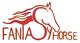 Logo aus Pferdekopf und Schriftzug "FANTASYHORSE" in stilisierten roten und orangenen Linien.