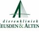 Logo van Dierenkliniek Heusden & Altena met groene brug en tekst in het groen.