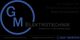 Logo von GM Elektrotechnik aus Bad Kreuznach mit Kontaktinformationen auf schwarzem Hintergrund.