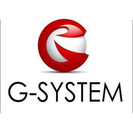 Logo van G-System met een rood-wit gestileerde letter G boven de tekst "G-System".