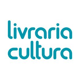 Logotipo da Livraria Cultura com texto em azul sobre fundo branco.