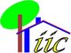 Logo mit Baum, abstraktem Haus und den Buchstaben "iic" in Gelb und Schwarz.