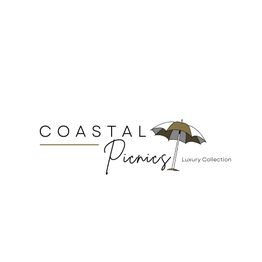 Logo of "Coastal Picnics Luxury Collection" with a beach umbrella design.