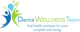 Logo of Dental Wellness Team with abstract figures and tagline on oral health solutions.