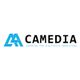 Logo von Camedia, eine Agentur für digitales Marketing, in Blau und Schwarz.