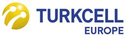 Logo von Turkcell Europe mit gelbem Symbol und blauer Schrift.