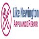 Logo: Like Newington Appliance Repair with a wrench and screwdriver graphic.