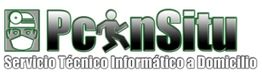 Logo de Pc en Situ con icono de técnico y texto: "Servicio Técnico Informático a Domicilio".