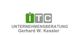 Logo der ITC Unternehmensberatung, Gerhard W. Kessler, Buchstaben in Grün und Grau.