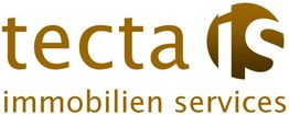 Logo: Tecta Immobilien Services in brauner Schrift.