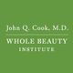 Green logo with "John Q. Cook, M.D. Whole Beauty Institute" in white text.