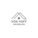 Logo mit stilisiertem Haus, darunter steht "VON HOFF IMMOBILIEN" in schwarzer Schrift auf weißem Hintergrund.