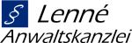 Logo der Lenne Anwaltskanzlei mit Paragraphenzeichen auf blauem Quadrat links.