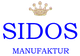 SIDOS Manufaktur-Logo mit Krone über "SIDOS" in Blau und "MANUFAKTUR" darunter.