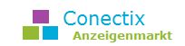 Logo von Conectix Anzeigenmarkt mit bunten Quadraten.