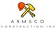 Logo of Armsco Construction Inc with a helmet, hammer, and wrench crossed above the name.
