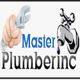 "Plumbing logo with wrench, faucet, and 'Master Plumber Inc' text."