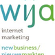 Logo van Wija internet marketing met tekst "new business/nieuwe markten".