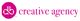 Logo with a pink "db" emblem and the text "creative agency" in pink.