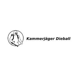 Logo: Kammerjäger Dieball mit Zeichnung eines Mannes im Kreis.
