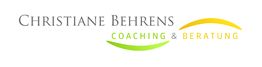 Logo von Christiane Behrens Coaching & Beratung mit grünen und gelben Bögen darunter.