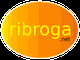 Orange Oval mit gelbem Text "ribroga.net" in der Mitte.