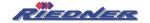 Logo mit Schriftzug "RIEDNER" in Blau, darüber zwei rote Pfeile nebeneinander nach rechts.